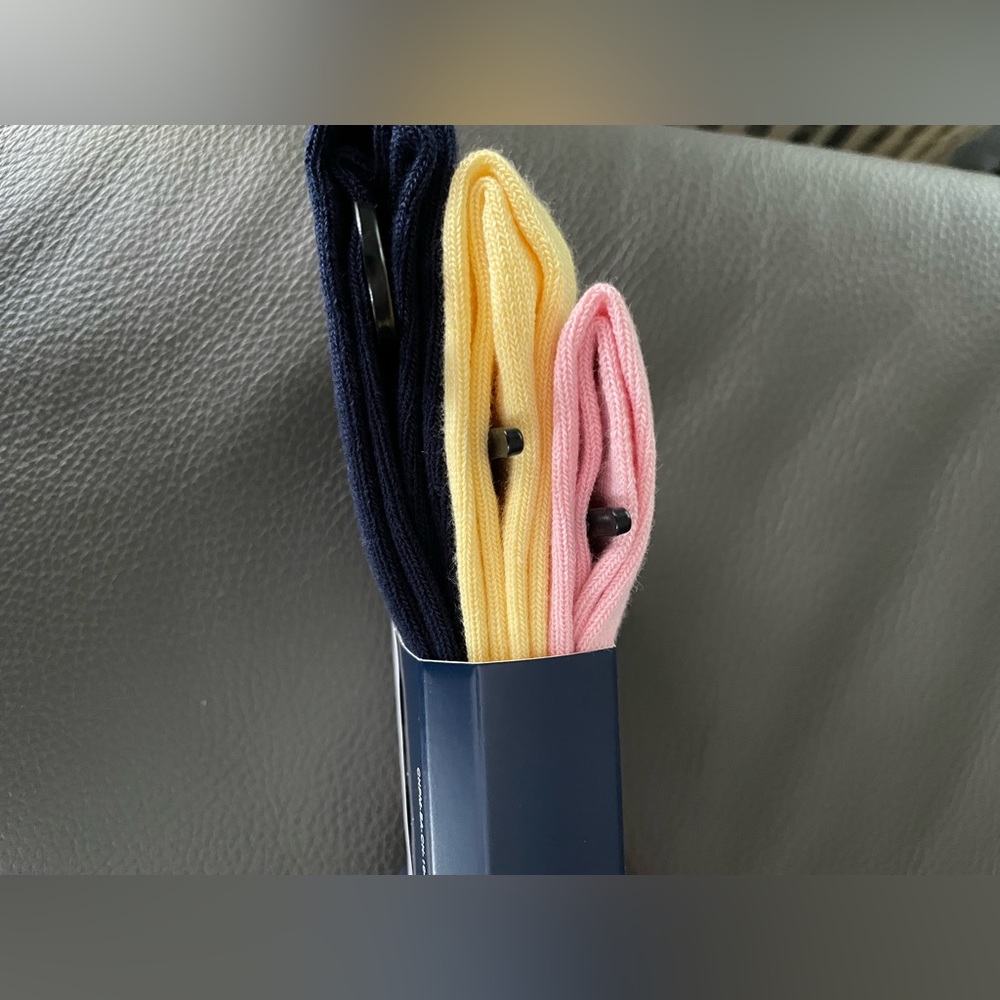 Chaps Pink and Yellow Casual Socks for Men